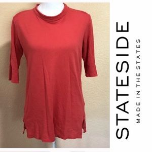 STATESIDE • Coral Cowl Tee